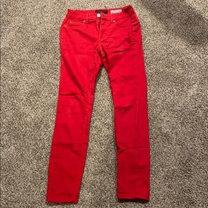 Red High Waisted Aeropostale Jeggings